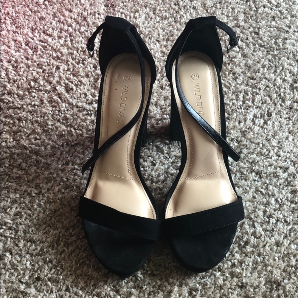 Black one strap Heels